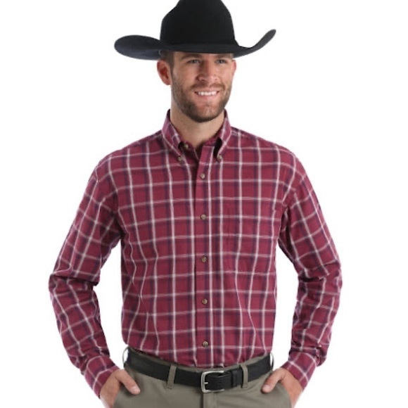 TOAD&CO Organic Cotton Wash & Wear red plaid button down shirt western men’s XL - Picture 2 of 12